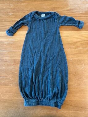 Kate Quinn 0-3M Baby Sleep Gown in Charcoal Gray